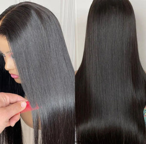 Hd lace closure 5x5 24" Malaysian Luxury straight unit, Glueless unit