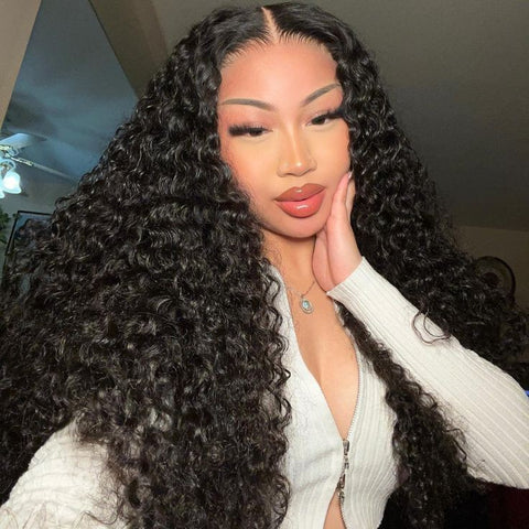 Cambodian deep curly 5x5 Hd 26”Glueless unit 200% density