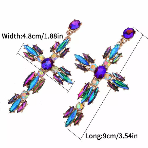Glam Cross earrings