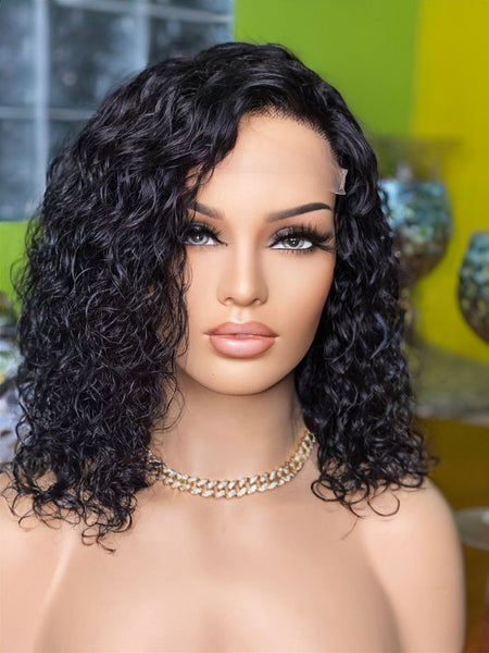 14" Exotic Water wave lace closure 5x5 Bob unit