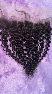 Transparent Swiss lace frontal Exotic deep wave 20”