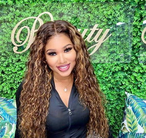 Lace frontal highlights unit 26"