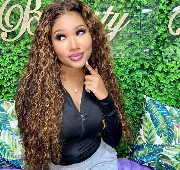 Lace frontal highlights unit 26"